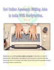 Get Online Academic Writing Jobs In India With Nerdyturtlez.pdf